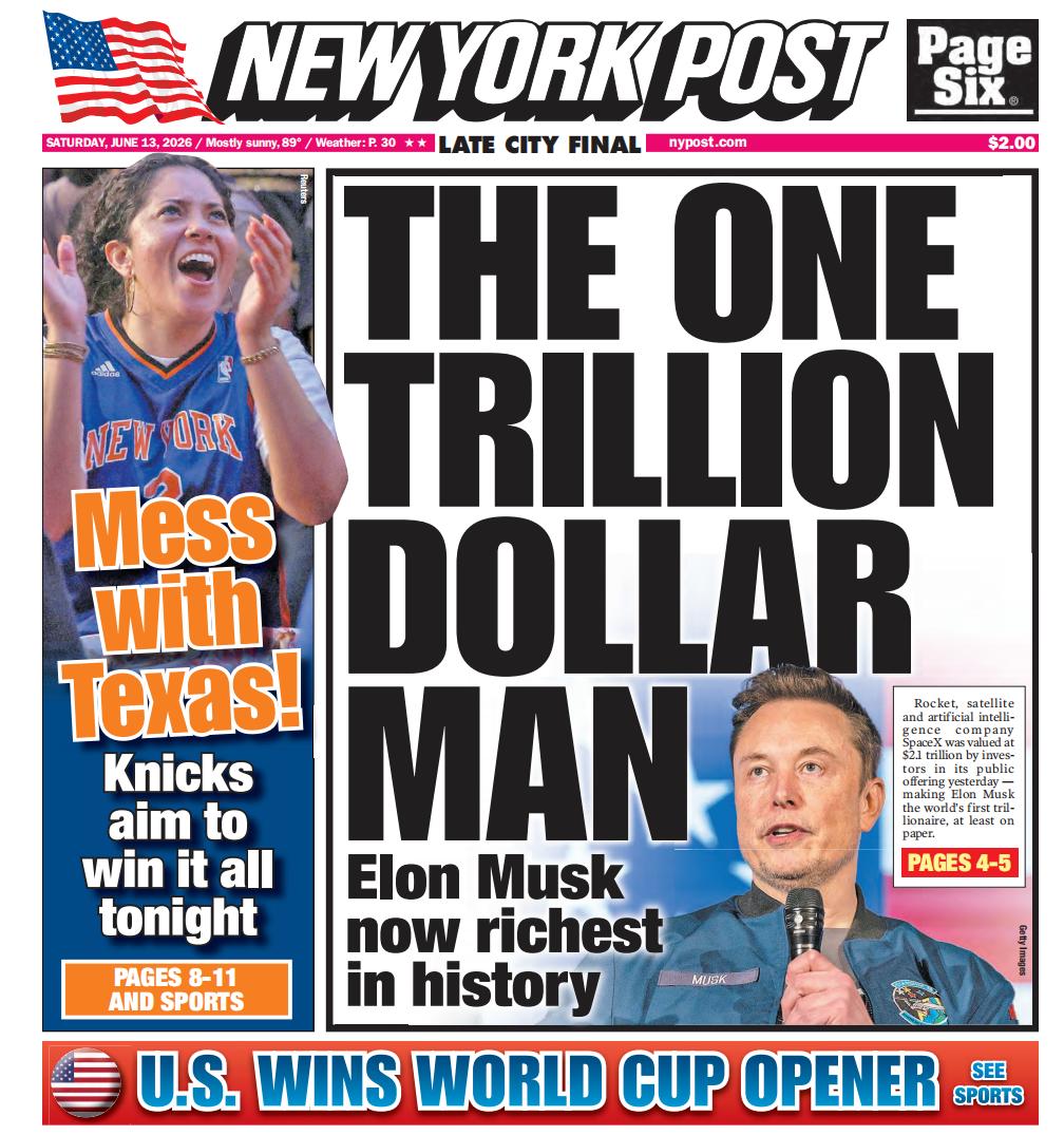 New York Post - June 13, 2026_waikanstore.com_01.jpg